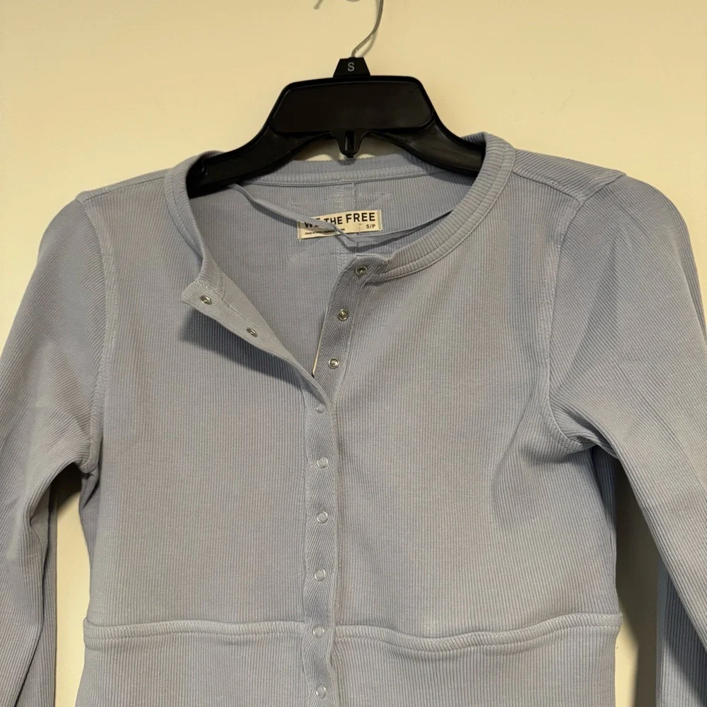 We The Free Blue Combo Night Belle Cuff Top - Picture 5 of 12